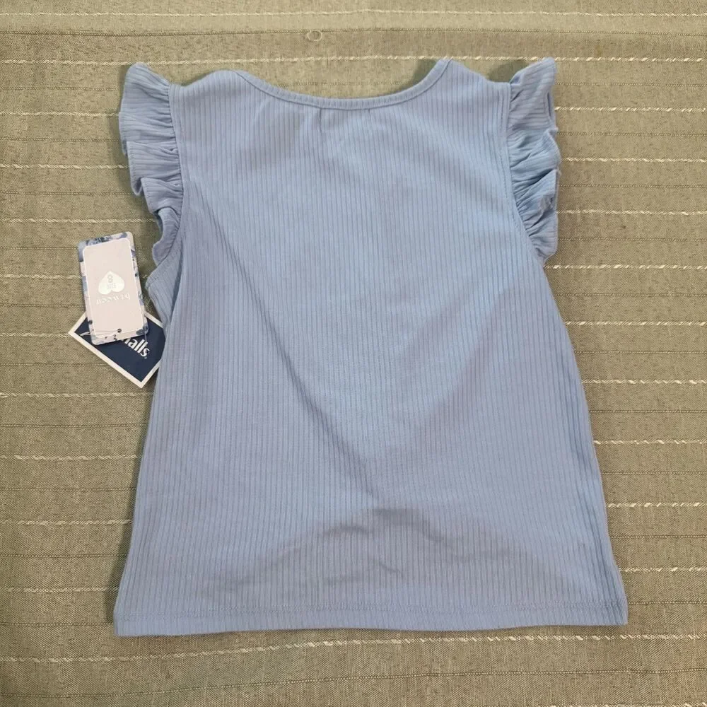 NWT Btween Girls Front Twist Blue Sleeveless Top Size 8 Great Condition